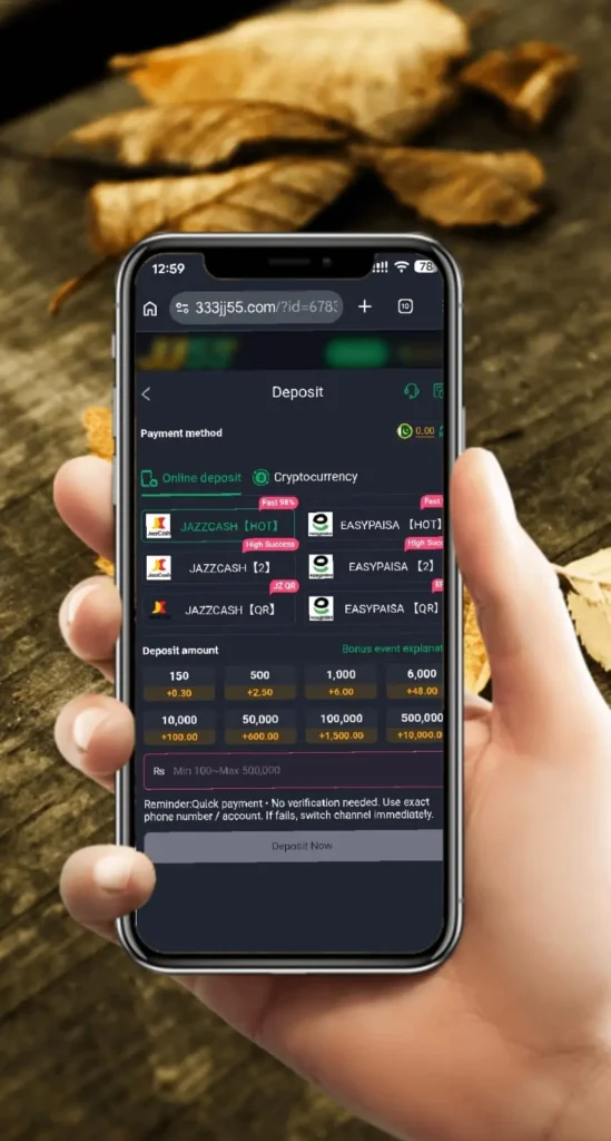 jj55 game deposit and withdraw
